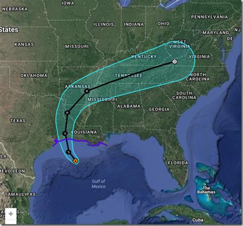 Information about the forecast cone from the National Hurricane Center ...