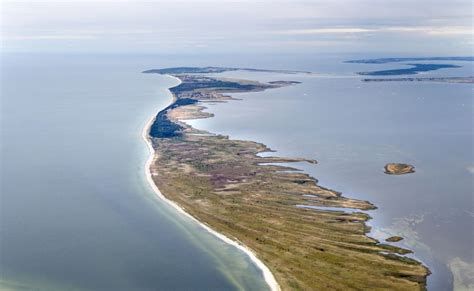 Insel Hiddensee Von Oben Naturschutzgebiet Strandlandschaft Und