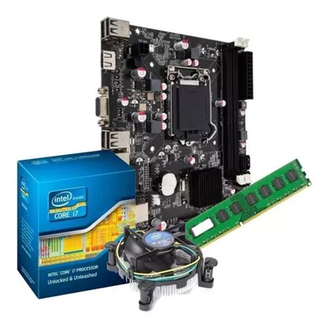 Kit I7 3770 Placa Mãe B75 10 100 1000 16gb Ddr3 cooler Escorrega