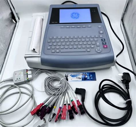 Ge Mac 1600 Ecg Ekg Electro Cardiograph Monitor Printer 12 Channel Lead