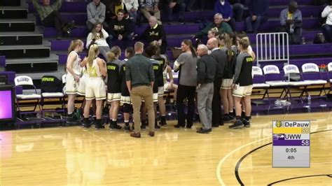 Uww Womens Basketball Vs Depauw November 16 2019 Youtube