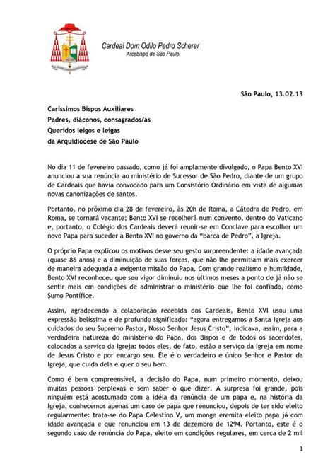 SETOR JUVENTUDE DE SÃO PAULO Carta do Arcebispo de São Paulo sobre a