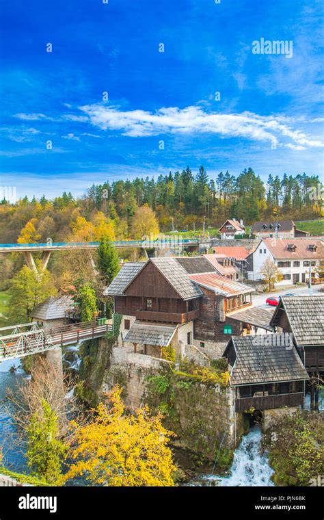 Rastoke Slunj Croatia Korana River Canyon And Beautiful Traditional