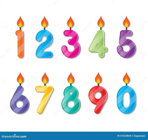 Number Candle Stock Illustration Image 41553844