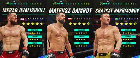 UFC 4 Adds Dvalishvili, Gamrot & Rakhmonov to Roster