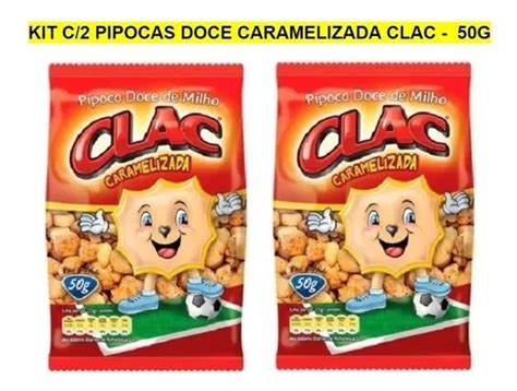 Kit C 2 Pacotes Pipoca Doce Caramelizada 50g Clac MercadoLivre