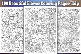 100 Beautiful Flower Coloring Pages Kdp Graphic By US Design Studio