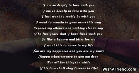 5th Anniversary Poems