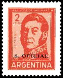 Stamp José Francisco de San Martín 1778 1850 ovpt Argentina