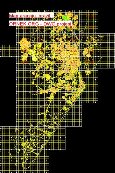 Map Aracaju Brazil Dwg Projesi Autocad Projeler