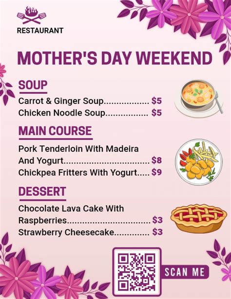 How To Design Mother S Day Menu Using Templates