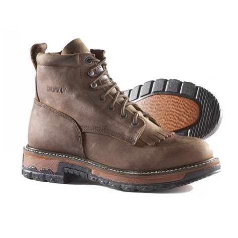 Men's Road Wolf™ 6" Hombre Work Boots, Tan - 196850, Work Boots at ...