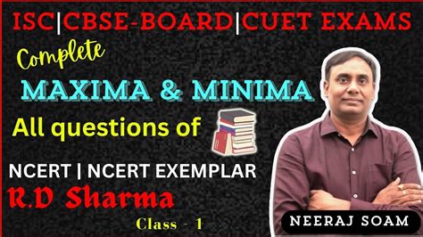 Maxima And Minima Board Cuet Exams Lec Cbse Isc Board