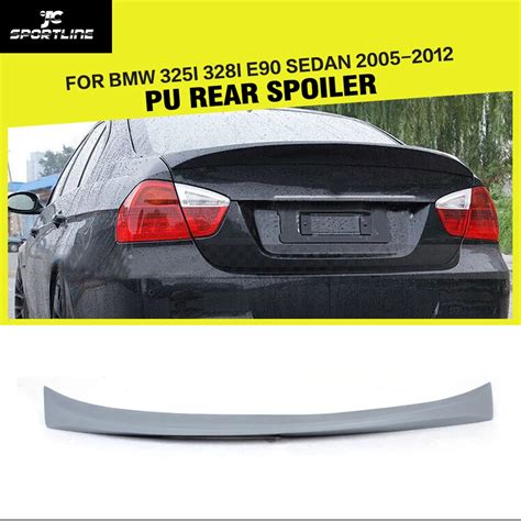 Car Styling Pu Rear Trunk Boot Lip Spoiler Wing For Bmw Series E