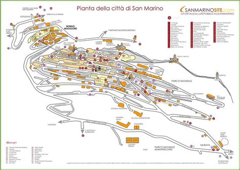 Large Detailed Tourist Map Of San Marino City