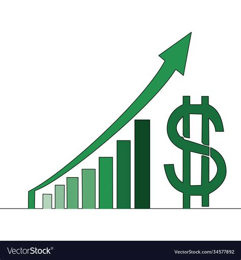 Flat Continuous Line Art Increasing Revenue Profit