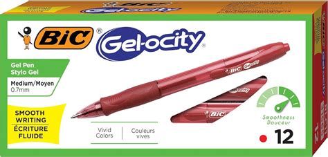 BIC Gel ocity Bolígrafos de gel negros originales punta media 0