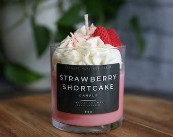 Strawberry Shortcake Candle Whipped Dessert Candle Cute Birthday