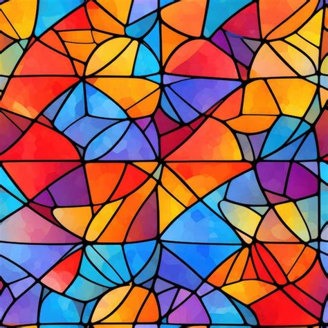 Premium Photo Vibrant Adire Exploring The Colorful Stained Glass Pattern