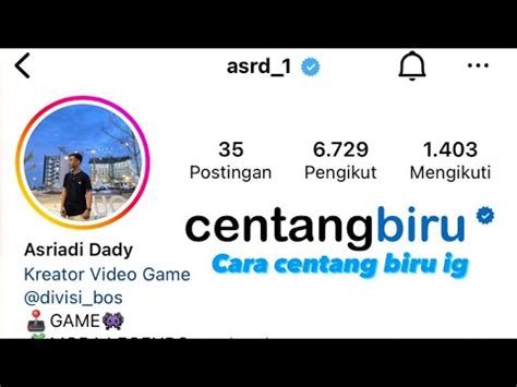 Tutorial Cara Centang Biru Di Instagram Tahun 2023 Caranya Simple