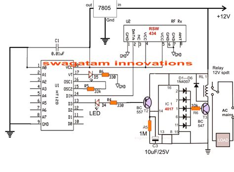 Remote Control Transmitter And Receiver Circuit Diagram Simp