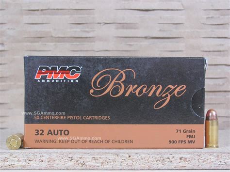 1000 Round Case 32 Auto 71 Grain FMJ Ammo By PMC 32A SGAmmo