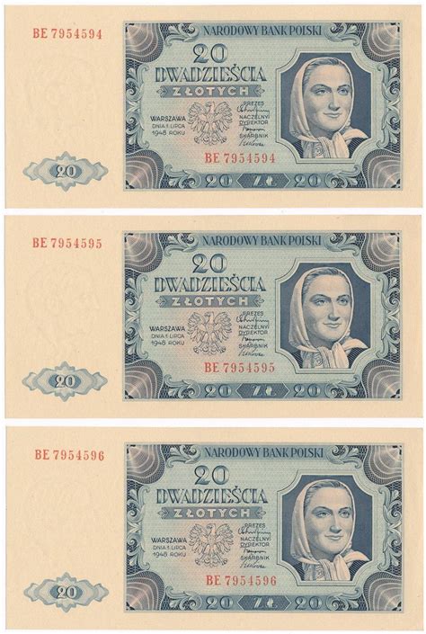 Banknoty Z Otych Seria Be Lot Sztuk Archiwum Niemczyk Pl