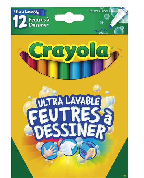 Bo Te De Feutres Dessiner Ultra Lavable Multicolore Crayola