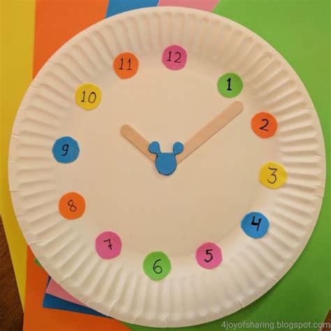 Paper Plate Clock Craft Clock Craft Crafts For Kids Clock For Kids