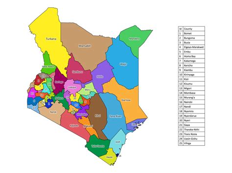 Labeled Map Of Kenya Labeled Maps