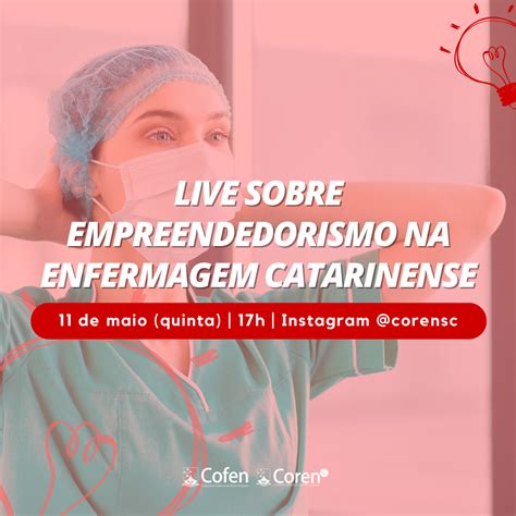 Coren SC fará live sobre empreendedorismo nesta quinta feira 11