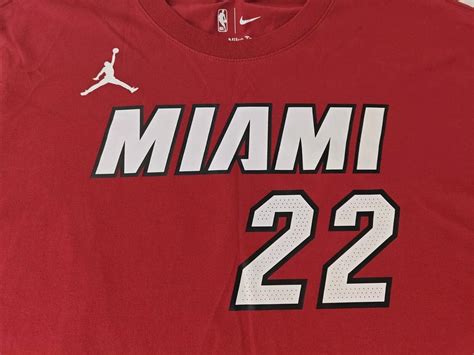 The Nike Tee Miami Heat Jimmy Butler 22 Nba Basketball Jersey Tshirt