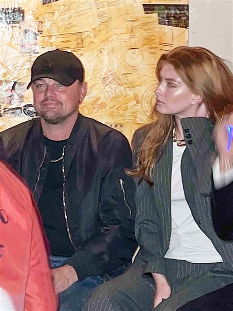 Leonardo Dicaprio Sits Next To Model 19 On Night Out Photos