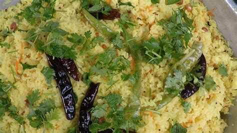 Pulihora Recipe In Andhra Style Lemon Rice Recipe Nimmakaya