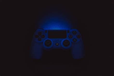 HD wallpaper: abstract, black, blue, broken, controller, dark ...