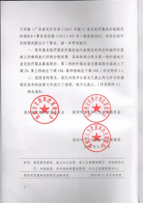 深圳市发改委 深圳市卫计委 深圳市人力资源保障局 转发省发展改革委 省卫生计生委 省人力资源保障厅关于实施《广东省定价目录（2015年版