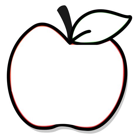 Apple Clipart Black And White Black Line Vector Clipart Apple Png 3917409