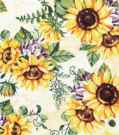 Autumn Sunflowers Harvest Cotton Fabric Joann In 2020 Cotton