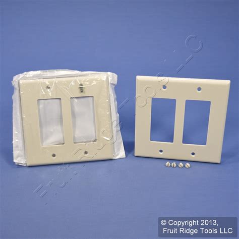 2 Leviton Light Almond Decora Large Gfi Gfci Covers Wallplates