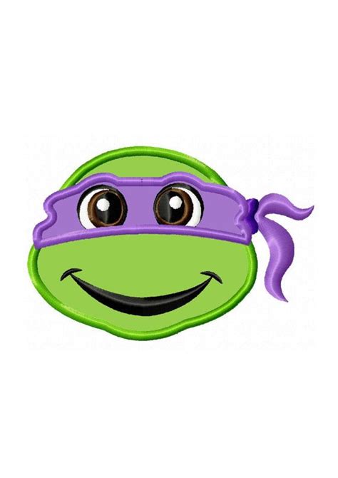 Mutant Ninja Turtle Face Applique Machine By Hippityhopembroidery