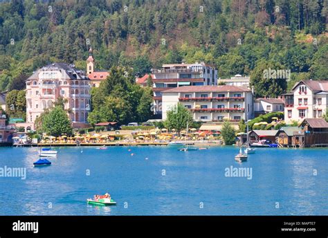 Resort Portschachlake Worthersee Austria Stock Photo Alamy