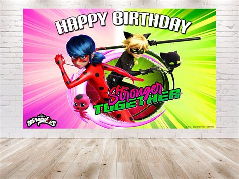 5x3ft Miraculous Ladybug Backdrop For Birthday Party Decorations