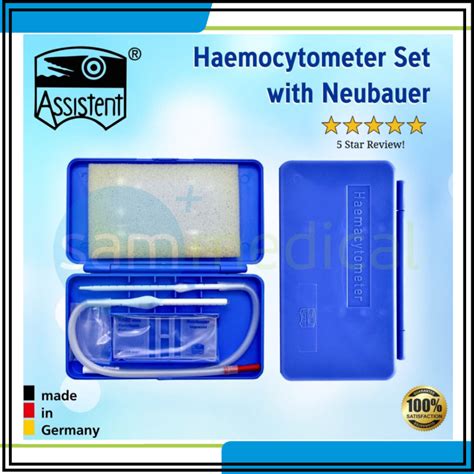 Jual Assistent Haemocytometer Set With Neubauer Hemositometer