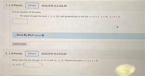 Solved Points Details Scalcet Xp Find An Chegg