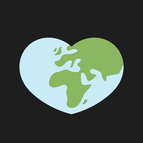 Heart Shaped Earth Environment Care Save And Love The Planet