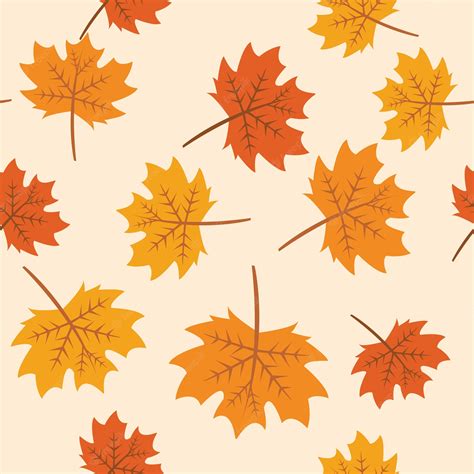 Premium Vector Autumn Leaves Seamless Pattern