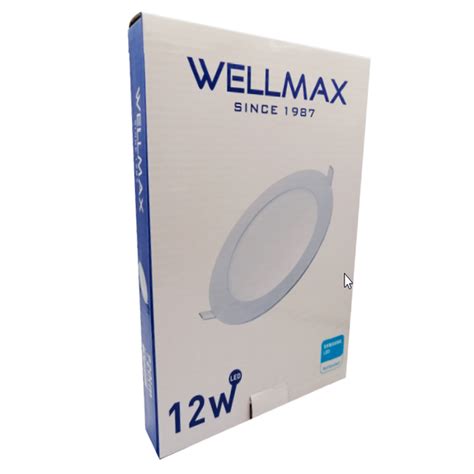 Panel Led Wellmax Empotrar De W K Redondo Ferreter As Lemus