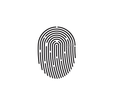 Fingerprint Illustration Vector Template Fingerprint Protection Thumb