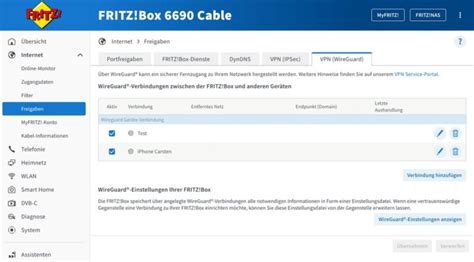 FRITZ Box WireGuard Einrichten Und Nutzen