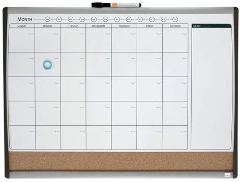 Buy Nobo Small Magnetic Whiteboard Planner With Cork Notice Board